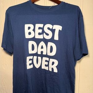 Best Dad Ever Special Thanks Blue Short Sleeve T shirt Mens Fathers gift Sz M